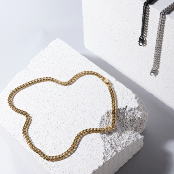 AZE Ketting AZ-NL006-C Edelstaal Verguld (60+10cm) - 22657