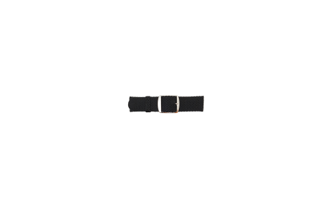 Horlogeband 20mm Perlon Zwart - 23935