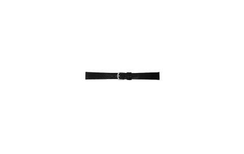 Horlogeband 12mm Echt Hagedissenleer Zwart - 23390