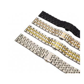 Horlogeban 18mm Stalen gouden horlogeband - 24975