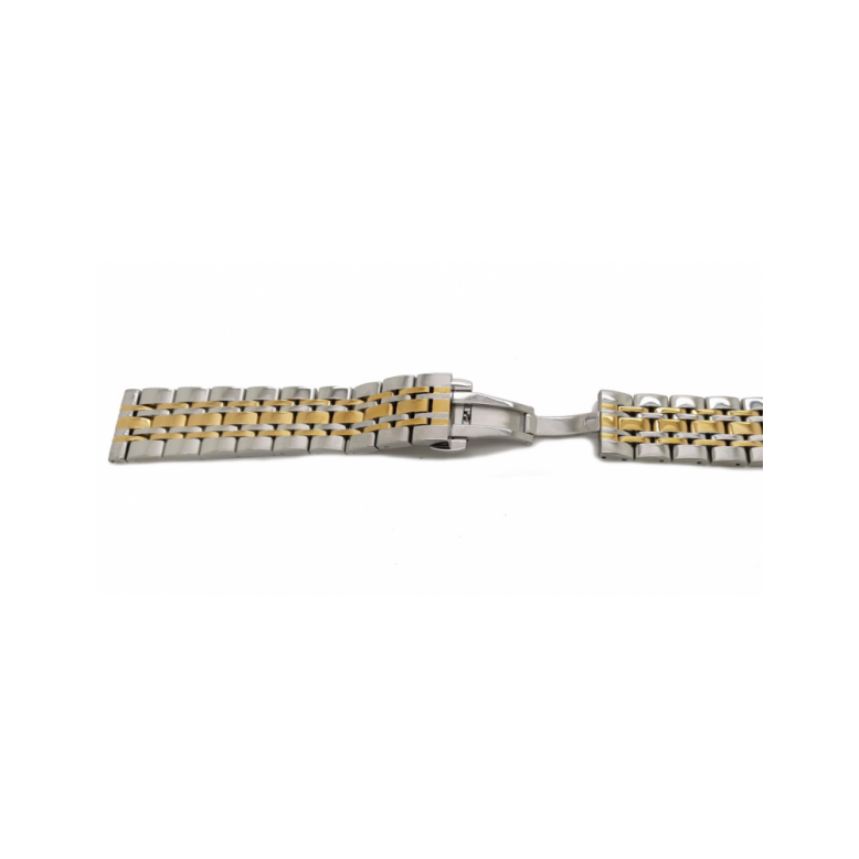 Horlogeban 18mm Stalen gouden horlogeband - 24975