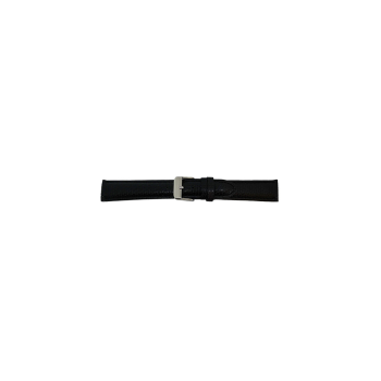 Horlogeband 14mm, Zwart met Hagedisprint - 22908