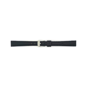 Horlogeband 14mm, Zwart met Hagedisprint - 22908