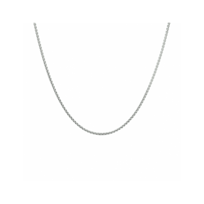 Collier, zilver venetiaans bol 1,2mm. (lengte: 42cm.) - 23585