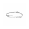 Graveerarmband, zilver met hart (lengte: 9-11cm.) - 22777