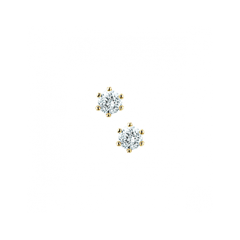 Oorknoppen, 14krt.goud met zirkonia (3,5mm.) - 22920