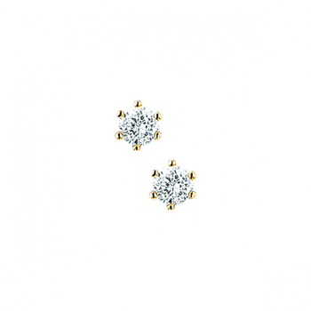 Oorknoppen, 14krt.goud met zirkonia (3,5mm.) - 22920