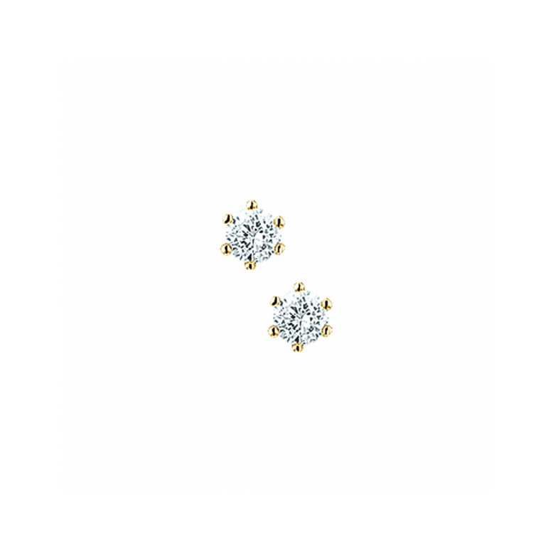 Oorknoppen, 14krt.goud met zirkonia (3,5mm.) - 22920