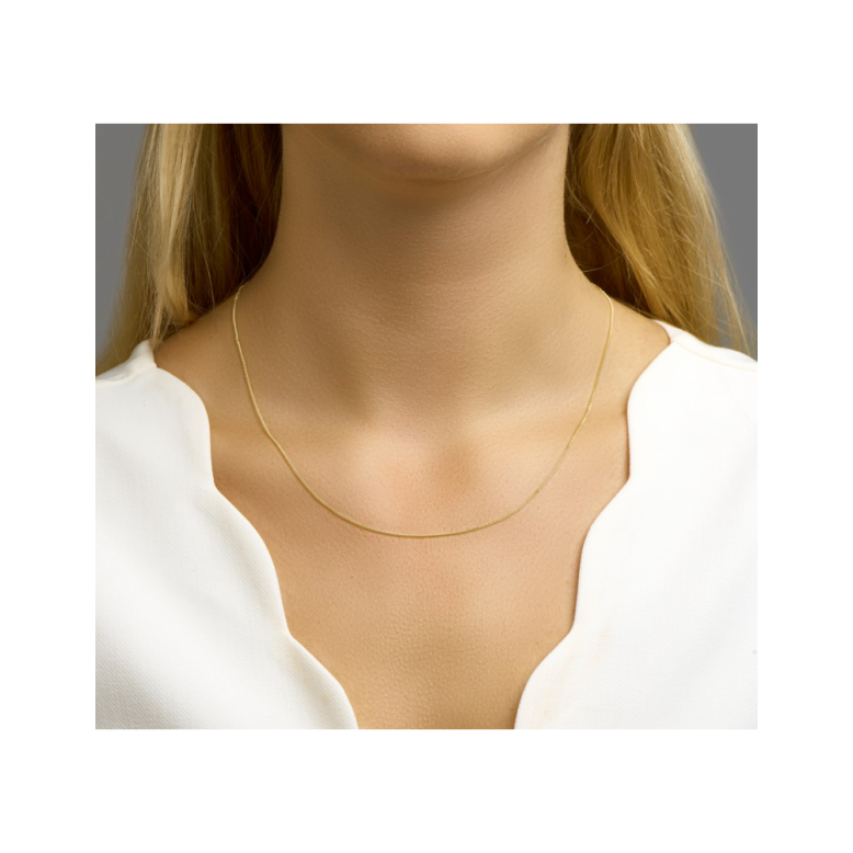 Collier, 14krt.goud gourmet 1mm. (lengte: 50cm.) - 23196