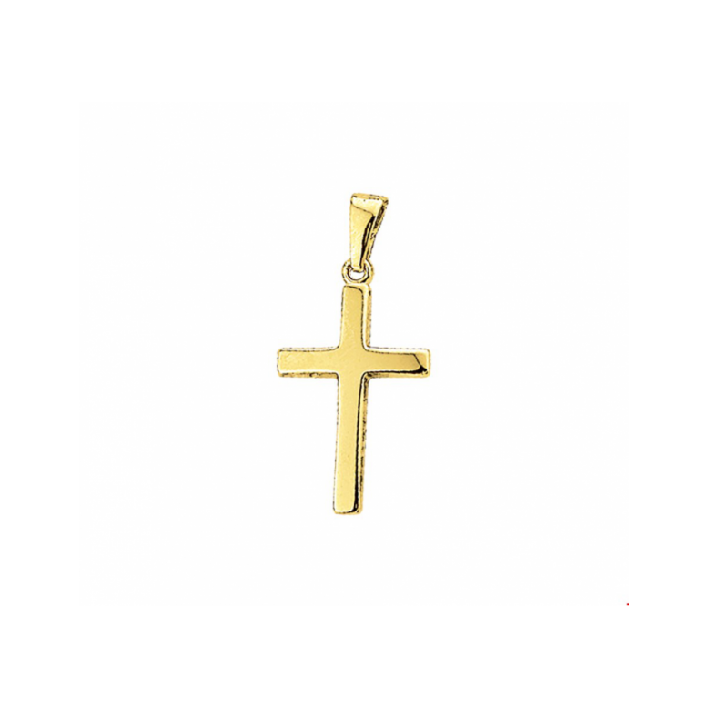 Hanger, 14krt.goud kruis (20,5x12mm.) - 23023