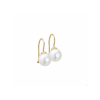 Oorhangers, 14krt.goud met zoetwaterparel 9mm. - 23245