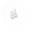 Oorhangers, 14krt.goud met zoetwaterparel 9mm. - 23245