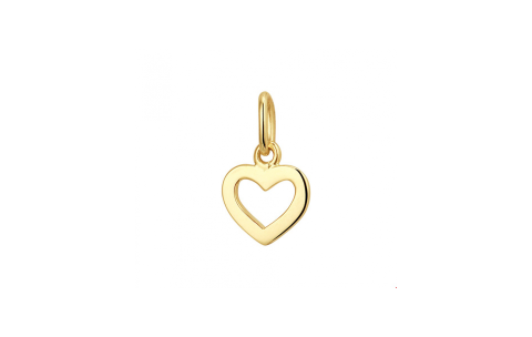 HC Hanger, 14krt.goud hart (8mm.) - 23564