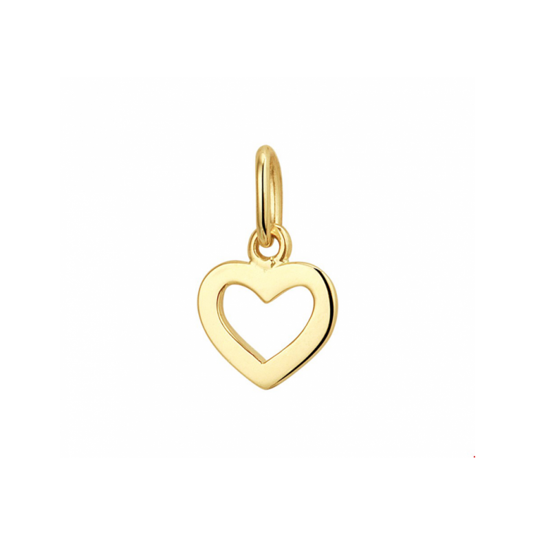 Hanger, 14krt.goud hart (8mm.) - 23564