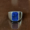 TAJ AMSTERDAM Zilveren Herenring Adric met Blauwe Lapis Lazuli edelsteen "Gezegende Heerser" staat symboor voor kracht - 22663
