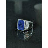 TAJ AMSTERDAM Zilveren Herenring Adric met Blauwe Lapis Lazuli edelsteen "Gezegende Heerser" staat symboor voor kracht - 22663