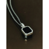 TAJ AMSTERDAM Zilveren Hanger met onyx CHETAS (12x12mm) staat symbool voor: "bescherming" - 22665