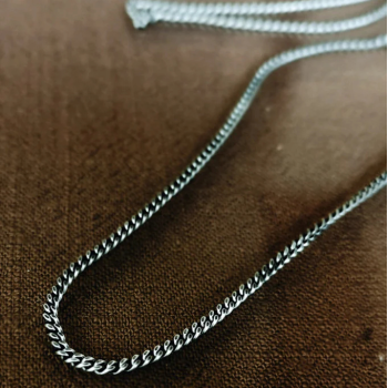 TAJ AMSTERDAM Zilveren Ketting model BASTE (lengte: 57cm.) - 22666