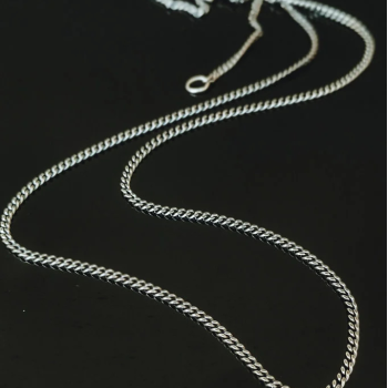 TAJ AMSTERDAM Zilveren Ketting model BASTE (lengte: 57cm.) - 22666