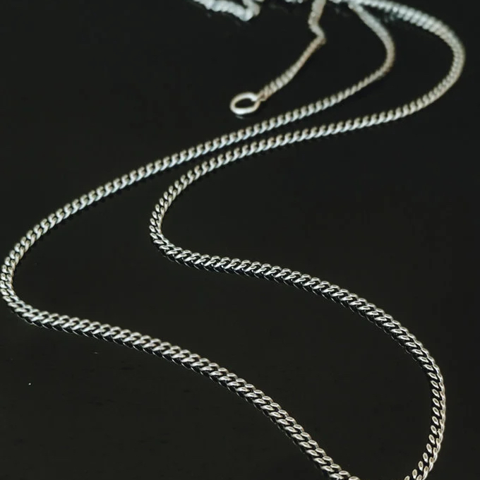 TAJ AMSTERDAM Zilveren Ketting model BASTE (lengte: 57cm.) - 22666