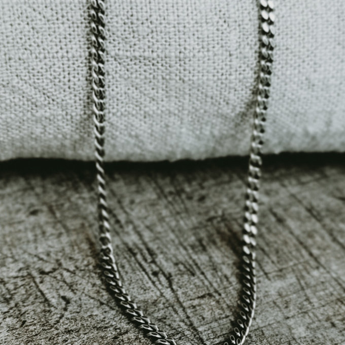 TAJ AMSTERDAM Zilveren Ketting model BASTE (lengte: 57cm.) - 22666