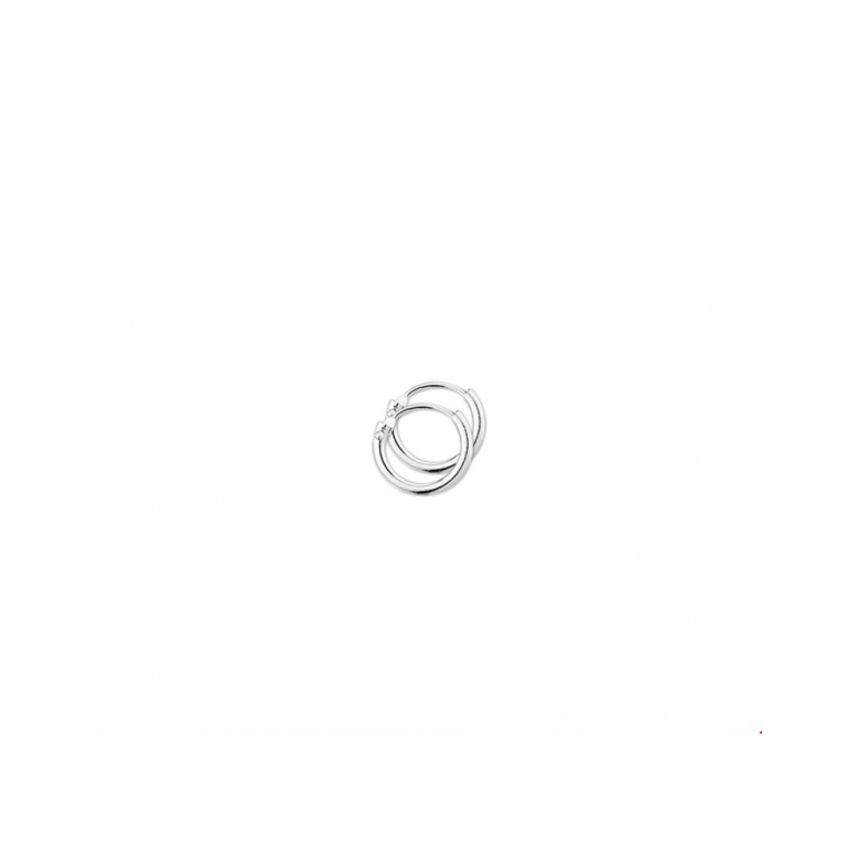 Oorringen, 14krt.witgoud (9x1,3mm.) - 23705