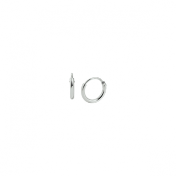 Oorringen, 14krt.witgoud (9x1,3mm.) - 23705 Oorringen, 14krt.witgoud (9x1,3mm.) - 23705