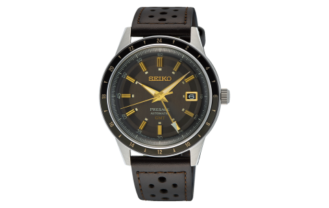 SEIKO PRESAGE "STYLE 60&#39;S" BROWN GMT SSK013, Automaat - 22669