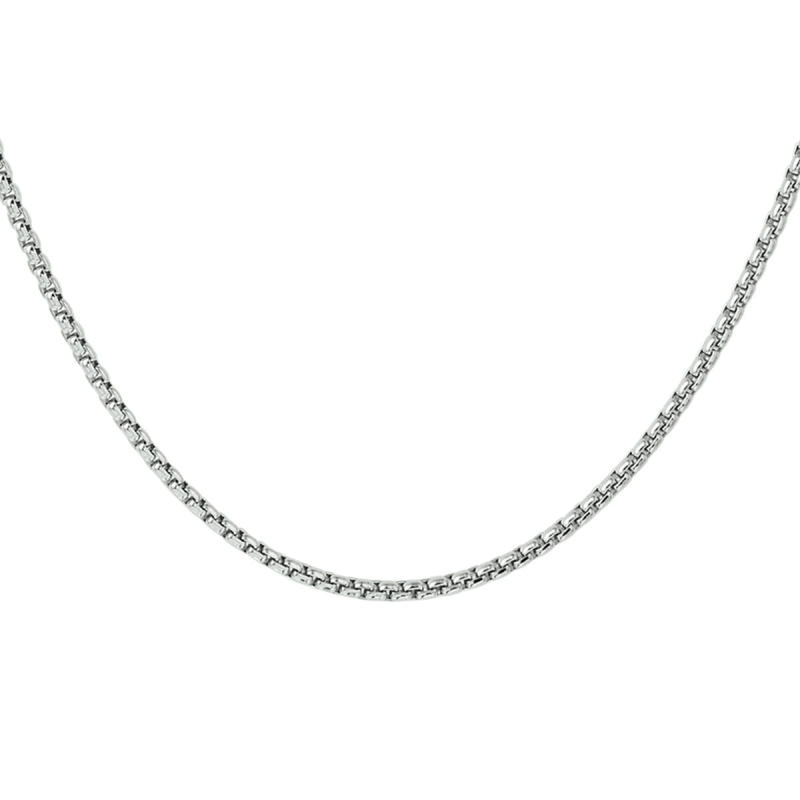 Collier, zilver/oxie venetiaans bol 2,0mm. (lengte: 50cm.) - 22671 Collier, zilver/oxie venetiaans bol 2,0mm. (lengte: 50cm.) - 22671