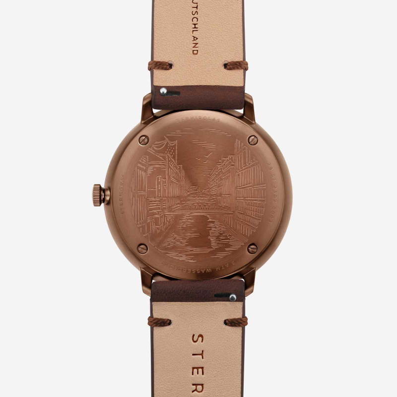 Sternglas HAMBURG Brons Herenhorloge - 22686 Sternglas HAMBURG Brons Herenhorloge - 22686
