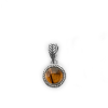 Silk Hanger, zilver met tijgeroog (13,5mm.) - 22720
