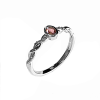 ECLAT Ring, 14krt.witgoud met diamant (0,15ct.) en roze toermalijn (maat 17,5) - 22741