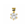 Hanger, 14krt.goud met zirkonia (4,5mm.) - 23610