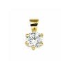 Hanger, 14krt.goud met zirkonia (4,5mm.) - 23610