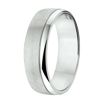 Amorio Ring, model A206 (breedte 6mm.)  GLADDE RING maat 19 - 22756