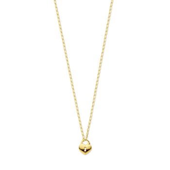 Collier, zilver verguld slotje (lengte: 41-45cm.) - 22758