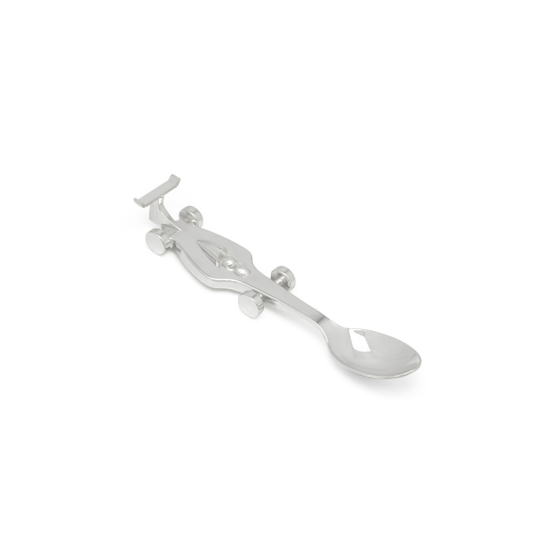 Kinderbestek, Dwarslepel Raceauto verzilverd gelakt (15,2x2,9x2,3cm.) - 22769 Kinderbestek, Dwarslepel Raceauto verzilverd gelakt (15,2x2,9x2,3cm.) - 22769