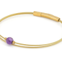 CLIC, Thinking of You armband met Amethist. Edelstaal Verguld - 22775