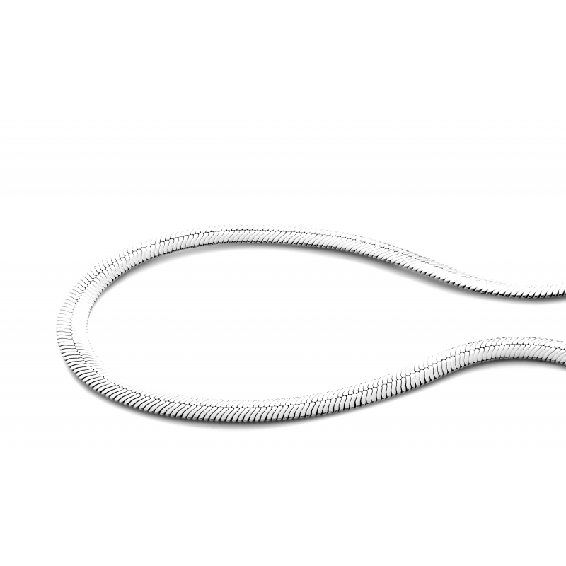 Collier, zilver slangenmotief (45cm.) - 22784