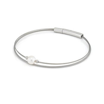 CLIC, Thinking of You edelstalen armband met immitatie-parel - 22793