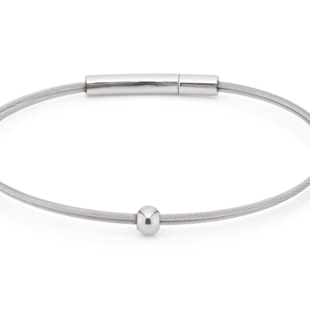 CLIC, Thinking of You edelstalen armband met groene Agaat. - 22796