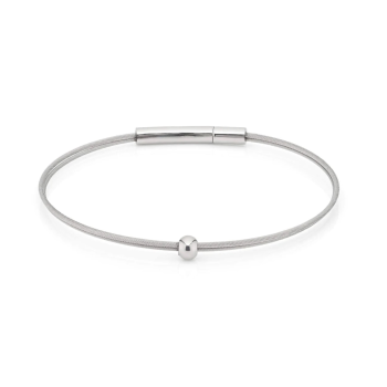 CLIC, Thinking of You edelstalen armband met groene Agaat. - 22796