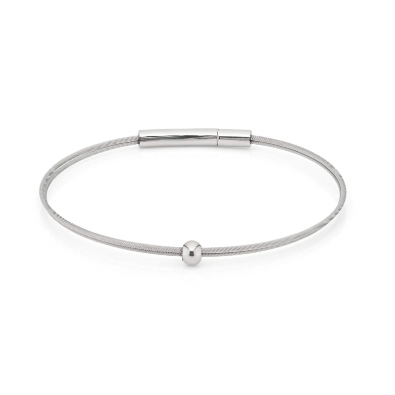 CLIC, Thinking of You edelstalen armband met groene Agaat. - 22796