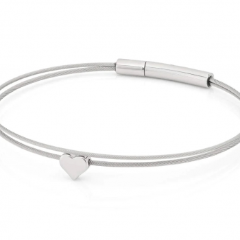 CLIC, Thinking of You edelstalen armband met Hartje. - 22797