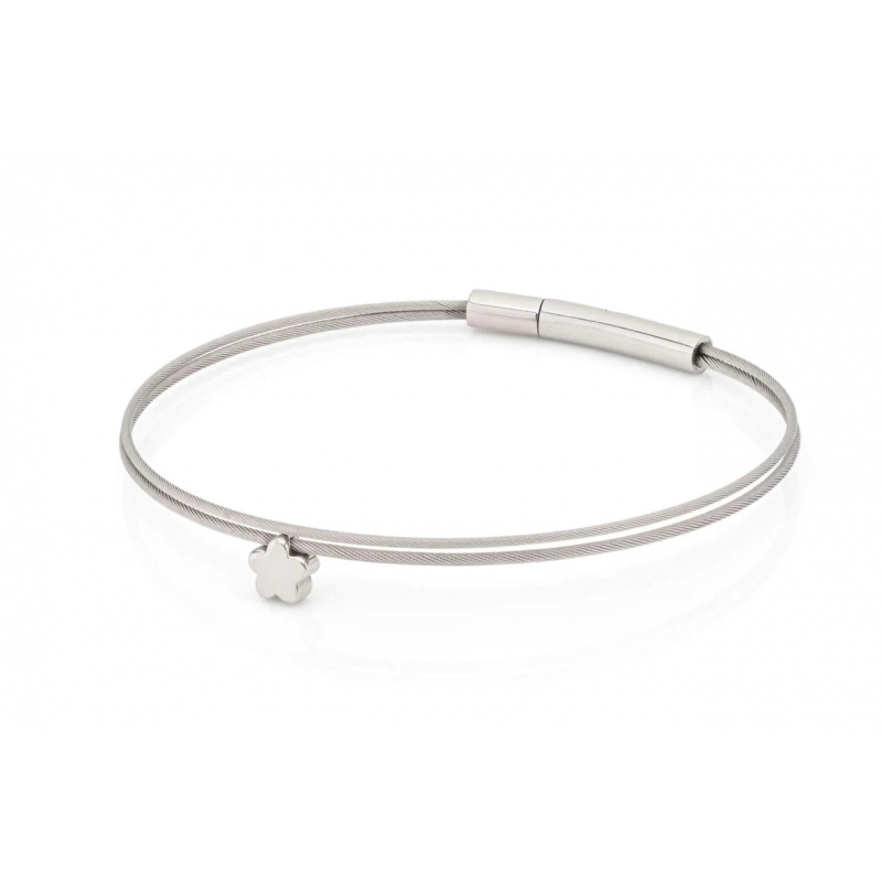CLIC, Thinking of You edelstalen armband met Bloem. - 22799 CLIC, Thinking of You edelstalen armband met Bloem. - 22799