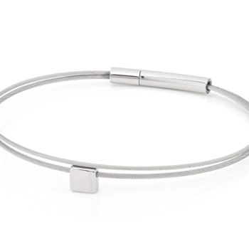 CLIC, Thinking of You edelstalen armband met Vierkantje. - 22800