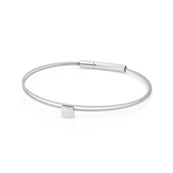 CLIC, Thinking of You edelstalen armband met Vierkantje. - 22800