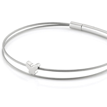 CLIC, Thinking of You edelstalen armband met Vlinder. - 22801