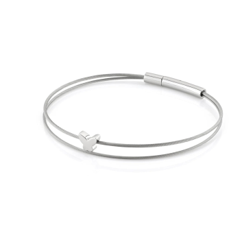 CLIC, Thinking of You edelstalen armband met Vlinder. - 22801