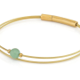 CLIC, Thinking of You edelstaal vergulde armband met Aventurijn. - 22804